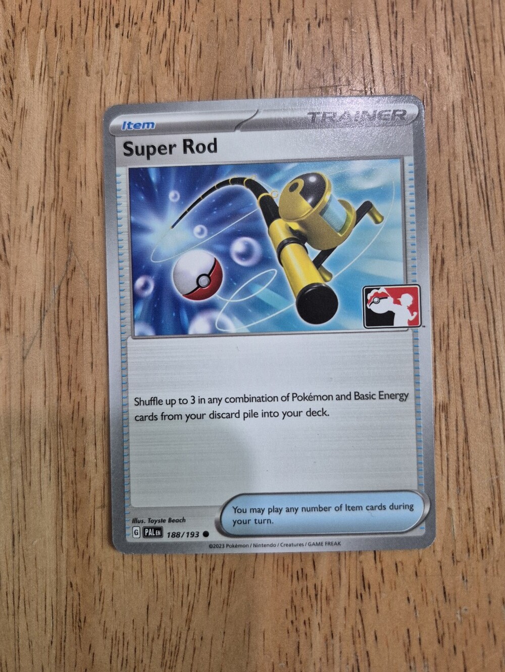 QTY 1 Super Rod Pokémon Trainer Item Card